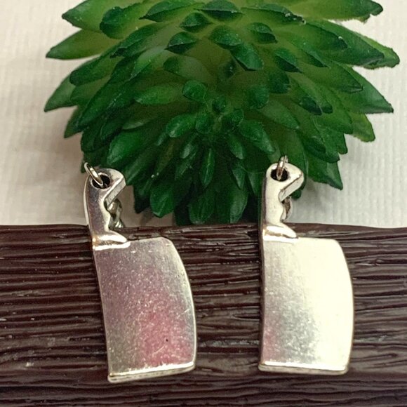 Cleaver Earring, Knife Earring, Cooking Earring, Chef Earring, Halloween Earring - Picture 2 of 6